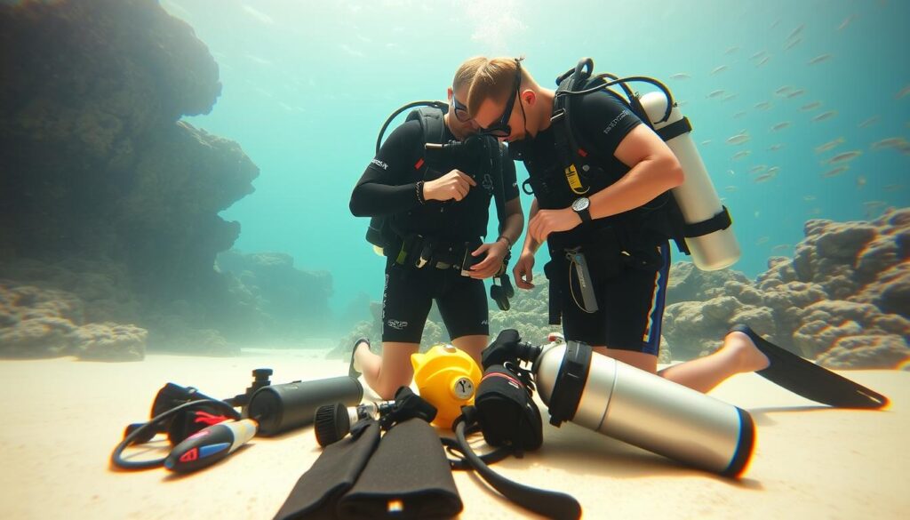 buddy check scuba diving
