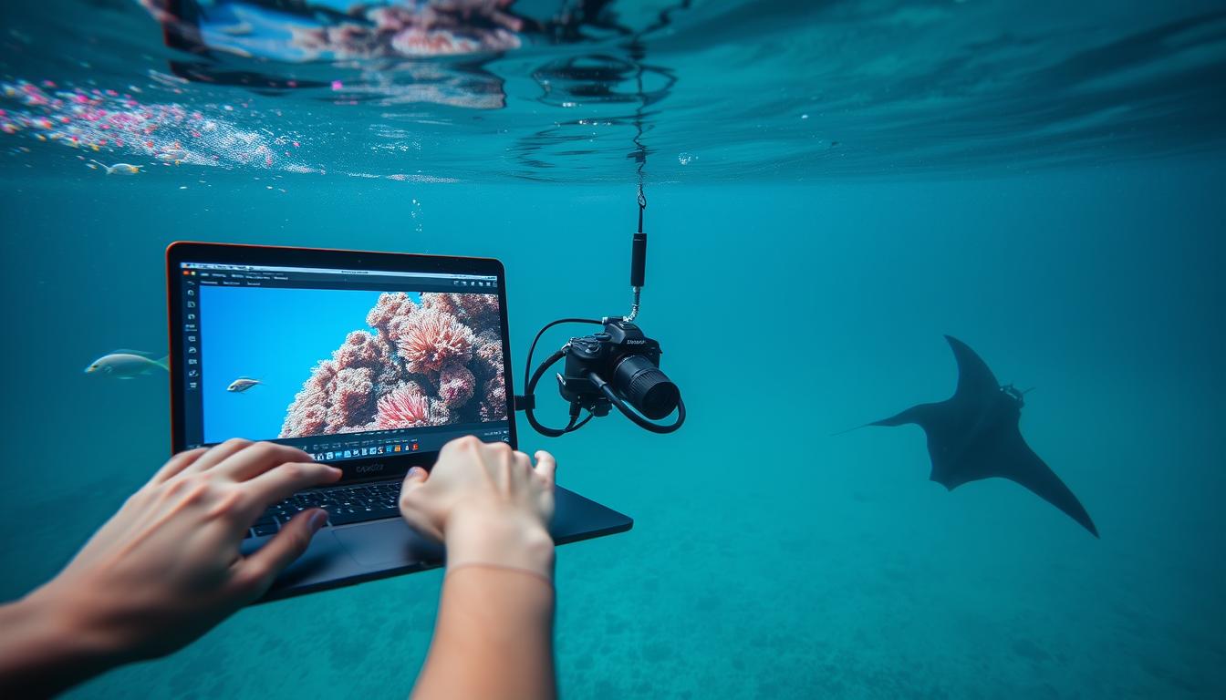 editing underwater photos