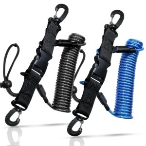 Scuba Diving Lanyard Heavy Duty Stainless Steel Spring Coiled Lanyard