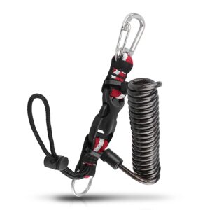 Scuba Diving Lanyard Heavy Duty Stainless Steel Spring Coiled Lanyard