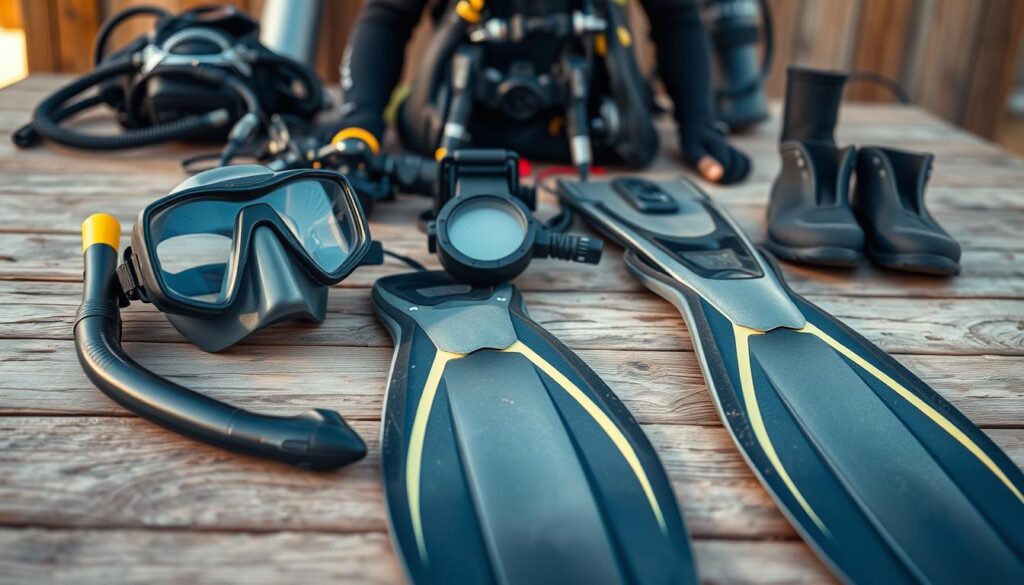 shore diving gear collection
