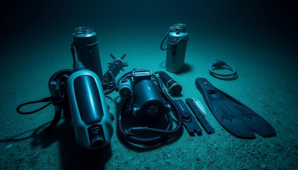 wreck diving gear setup